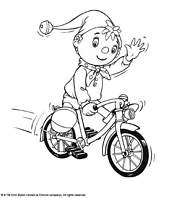 coloriage oui oui fait du velo